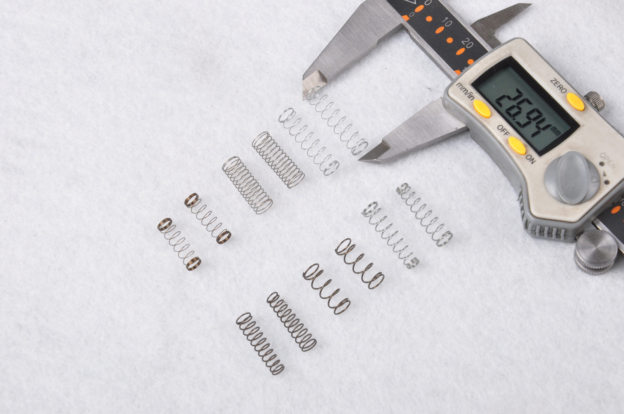 Dimensional inspection with a digital caliper