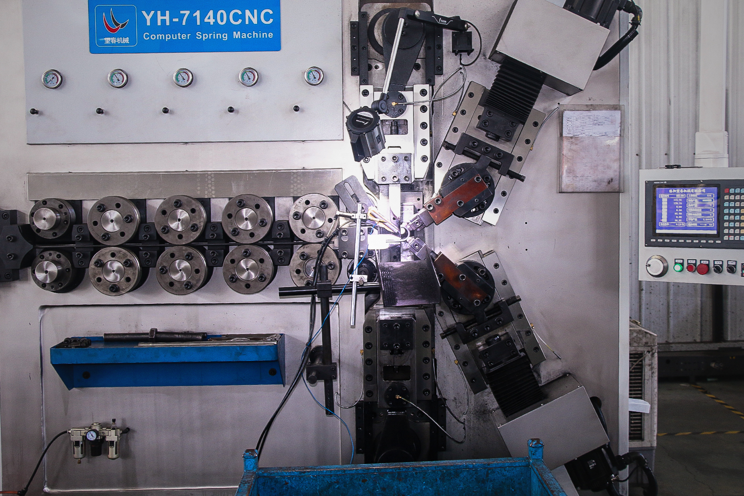 Spring load testing equipment operated by a NorenSpring technician