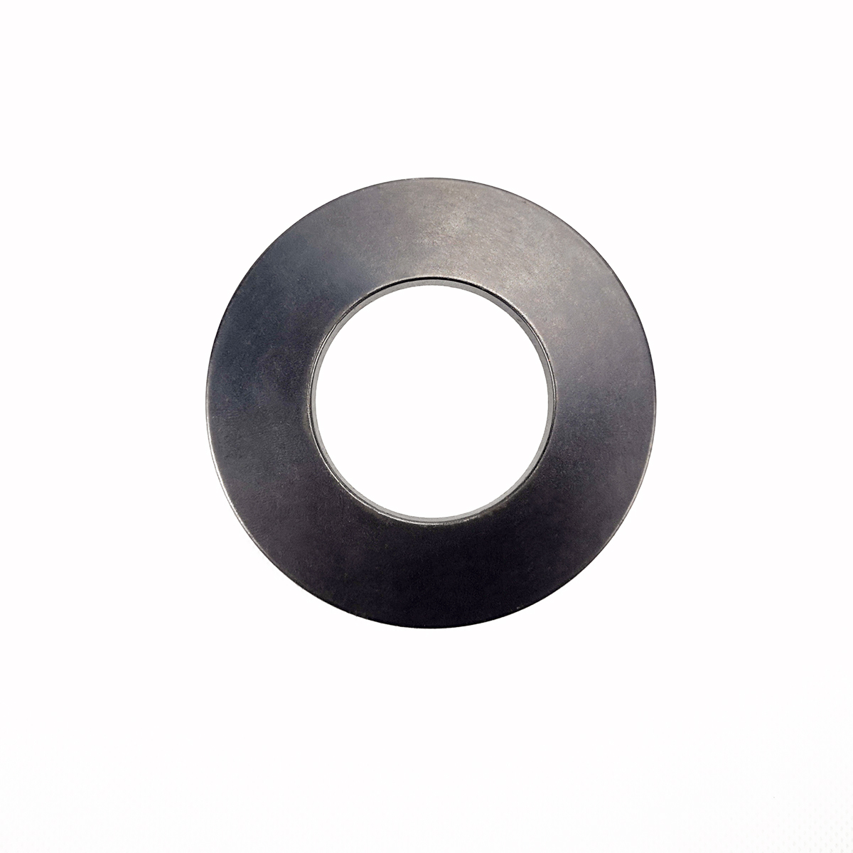 Single black disc spring, top view