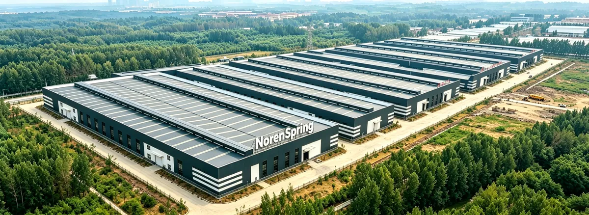 Aerial view of the NorenSpring spring manufacturing facility in Xuzhou, Jiangsu, China